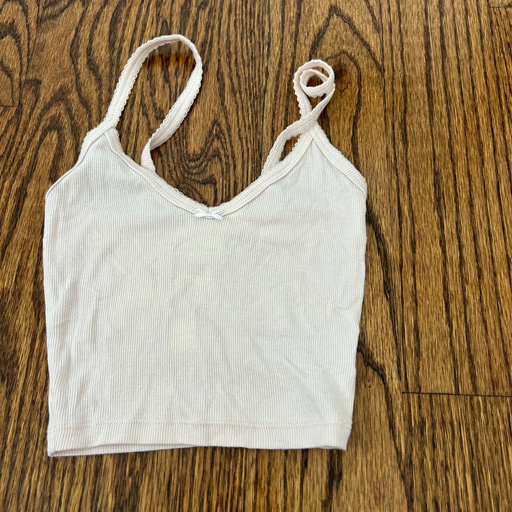 Sunday Best Blush Ribbed Top *cropped*